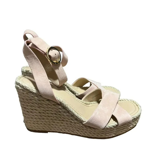 Via Spiga Sesilia Suede Wedge Sandals - Picture 4 of 7